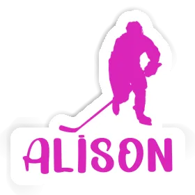 Hockey Player Sticker Alison Image