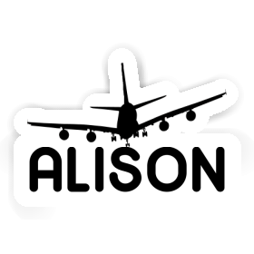 Sticker Flugzeug Alison Image