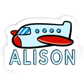 Sticker Alison Flugzeug Image