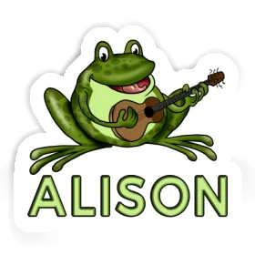 Alison Sticker Guitar Frog Image