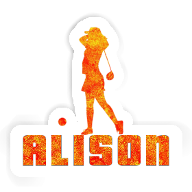 Golfer Sticker Alison Image