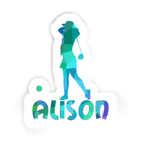 Sticker Golfer Alison Image