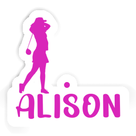 Golfer Sticker Alison Image