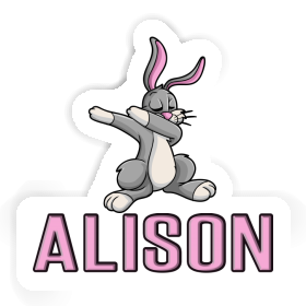 Sticker Dabbing Rabbit Alison Image