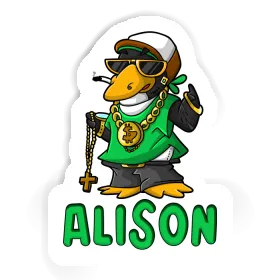 Sticker Alison Hip-Hop Penguin Image