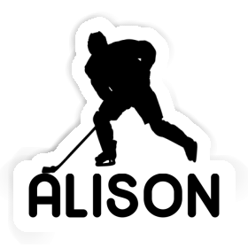 Sticker Hockey Player Alison Image