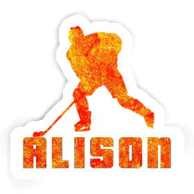 Sticker Hockey Player Alison Image