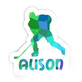 Hockey Player Sticker Alison Image