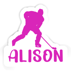 Alison Sticker Hockey Player Image