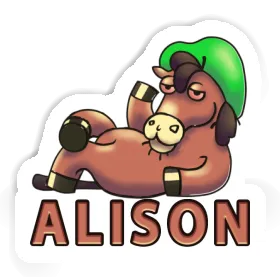 Lying horse Sticker Alison Image