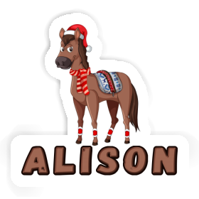 Alison Sticker Christmas Horse Image