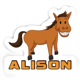 Sticker Alison Grinning Horse Image