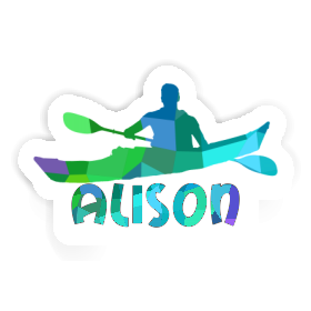 Alison Sticker Kayaker Image