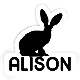 Hase Aufkleber Alison Image