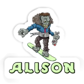 Alison Sticker Snowboarder Image