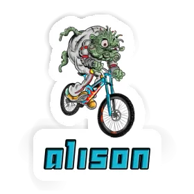 Alison Sticker Downhill Biker Image