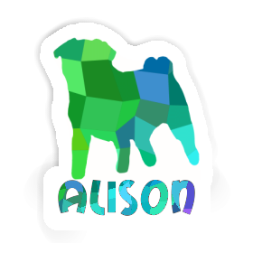 Sticker Alison Pug Image