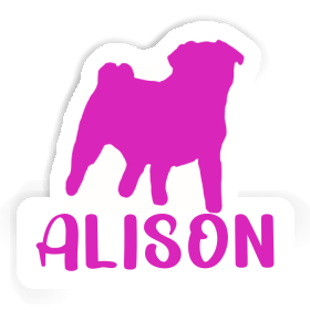 Alison Sticker Pug Image