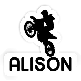 Alison Aufkleber Motocross-Fahrer Image