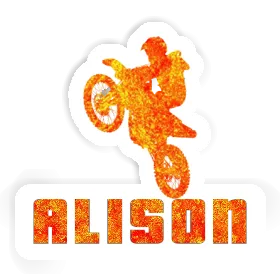 Motocross-Fahrer Aufkleber Alison Image