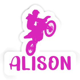 Motocross-Fahrer Aufkleber Alison Image