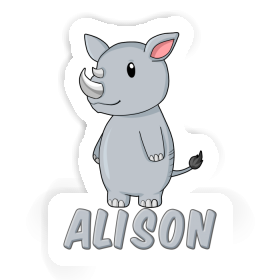 Nashorn Aufkleber Alison Image