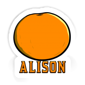 Orange Sticker Alison Image