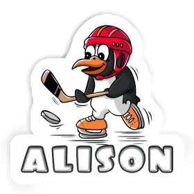 Sticker Alison Ice Hockey Penguin Image