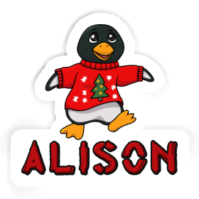 Christmas Penguin Sticker Alison Image