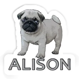 Pug Sticker Alison Image