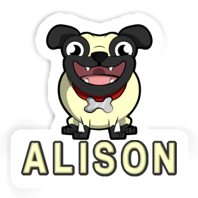 Pug Sticker Alison Image