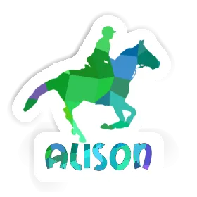 Sticker Alison Horse Rider Image