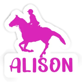 Alison Sticker Horse Rider Image