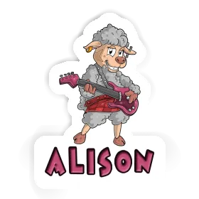 Alison Sticker Guitarist Image