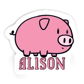 Aufkleber Alison Schwein Image