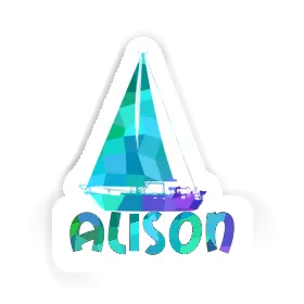 Sticker Alison Sailboat Image