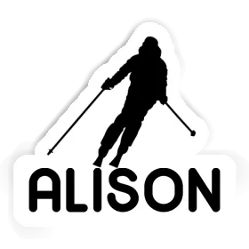 Skifahrerin Sticker Alison Image