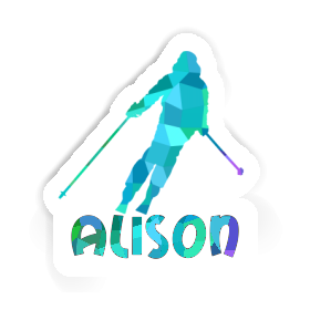 Alison Sticker Skifahrerin Image