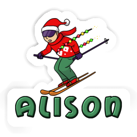 Skier Sticker Alison Image