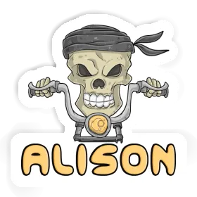 Sticker Motorcycle Rider Alison Image