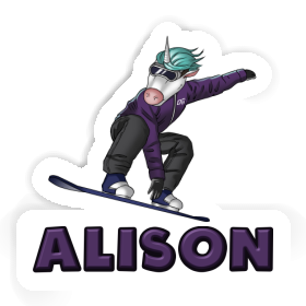 Snowboarder Sticker Alison Image