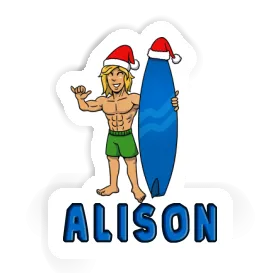 Sticker Christmas Surfer Alison Image