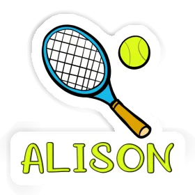 Alison Sticker Tennis Racket Image