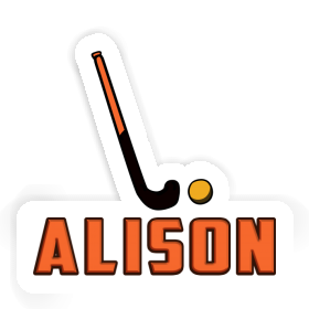 Floorball Stick Sticker Alison Image