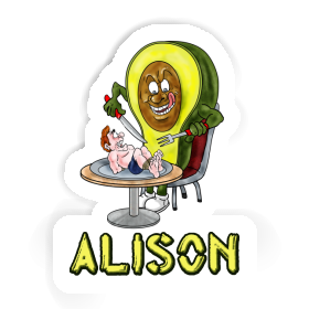 Alison Autocollant Avocat Image