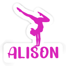 Alison Sticker Yoga Woman Image