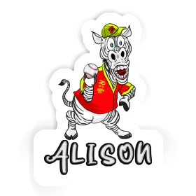 Sticker Zebra Alison Image