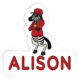 Sticker Alison Zebra Image