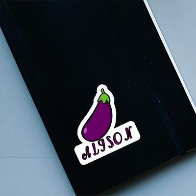 Sticker Aubergine Alison Notebook Image