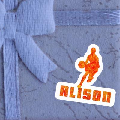 Alison Sticker Basketball Player Notebook Image